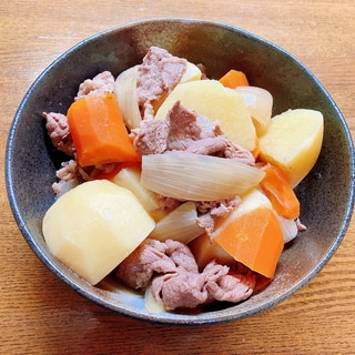 麺つゆで肉じゃが